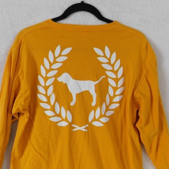 PINK Victoria's Secret Mustard‎ Yellow Long Sleeve Tee Size M - Picture 2 of 4